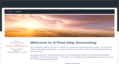 Desktop Screenshot of afirststepcounseling.com