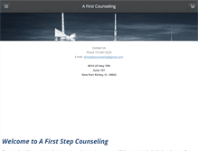 Tablet Screenshot of afirststepcounseling.com